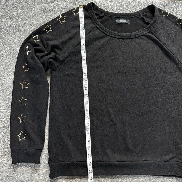 EUC Michael Lauren Long Sleeve Black w/ Gold Stars Pullover Crewneck Sweater S - Picture 12 of 13